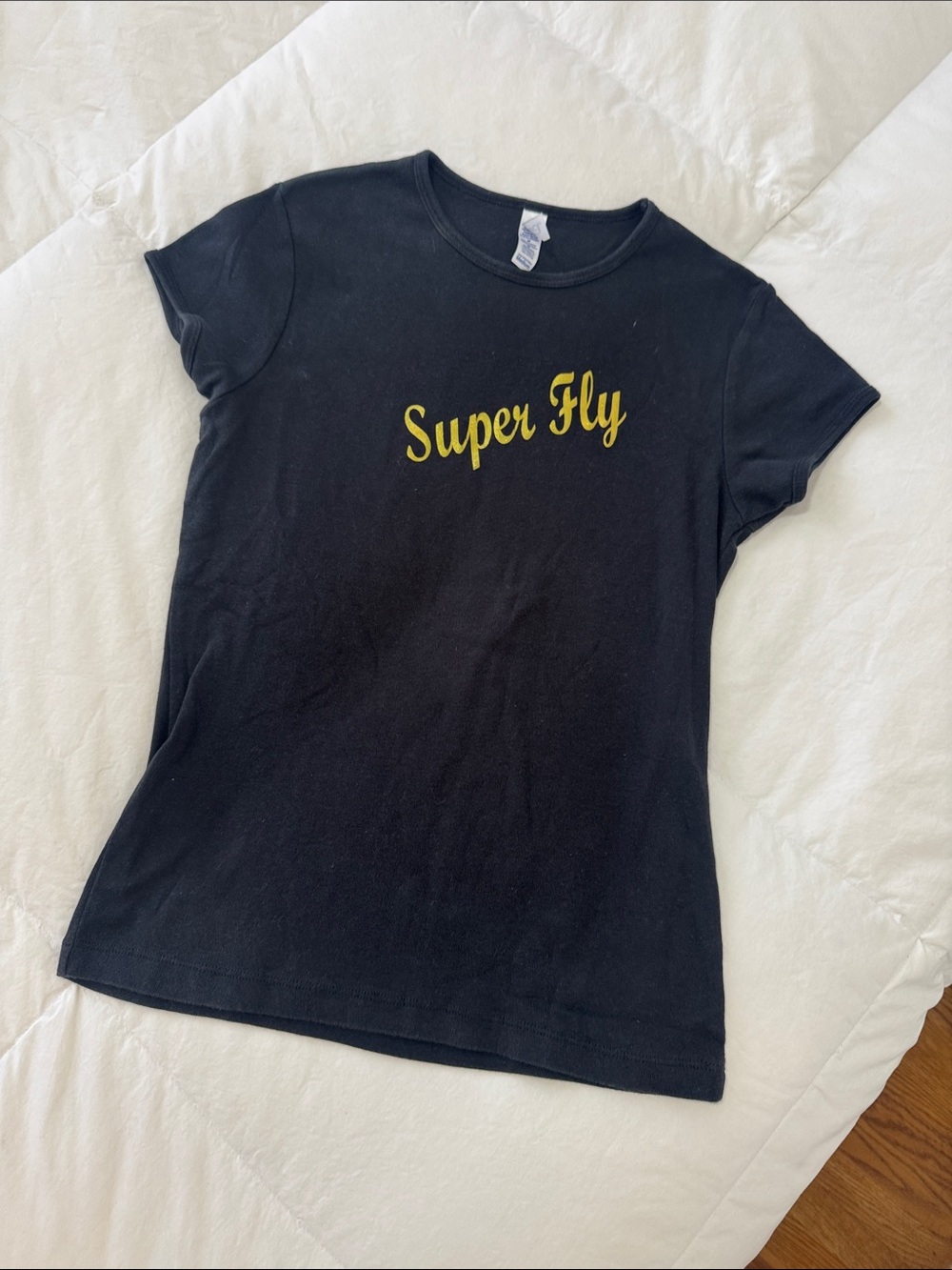 Fun novelty “Super Fly” Black Graphic Tee